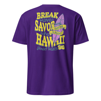 Surf Beach T-Shirt | Summertime Surf Tee - Purple - T-Shirts Online