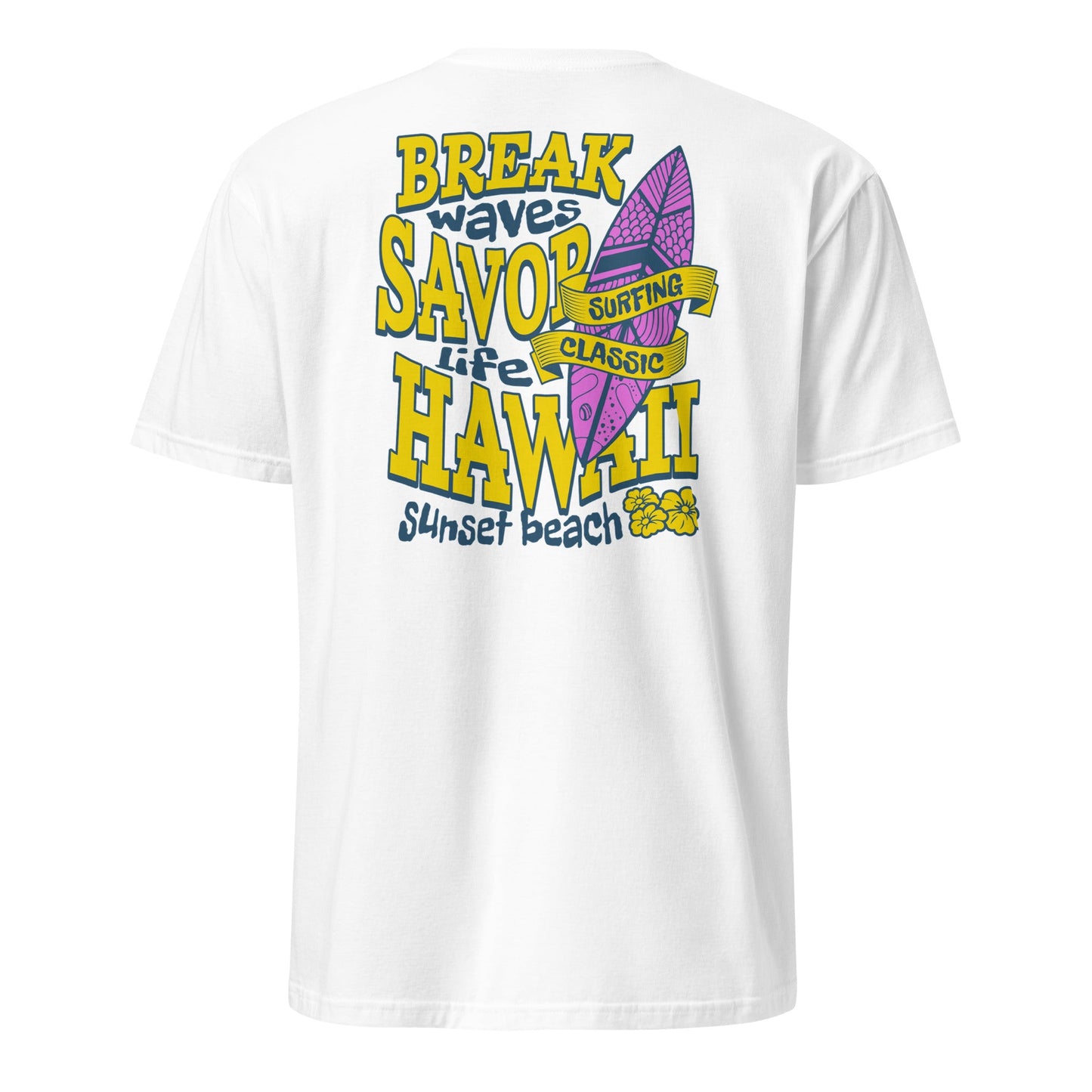 Surf Beach T-Shirt | Summertime Surf Tee - White - T-Shirts Online