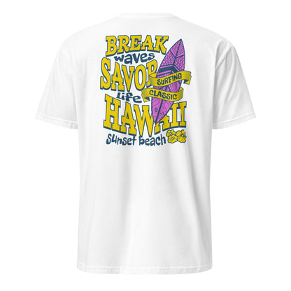 Surf Beach T-Shirt | Summertime Surf Tee - White - T-Shirts Online