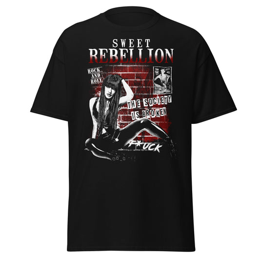 Sweet Rebellion Rock & Roll Grunge T-Shirt - S - T-Shirts Online