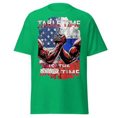 Table Time Arm Wrestling T-Shirt - Patriotic Strength Tee - Irish Green - T-Shirts Online