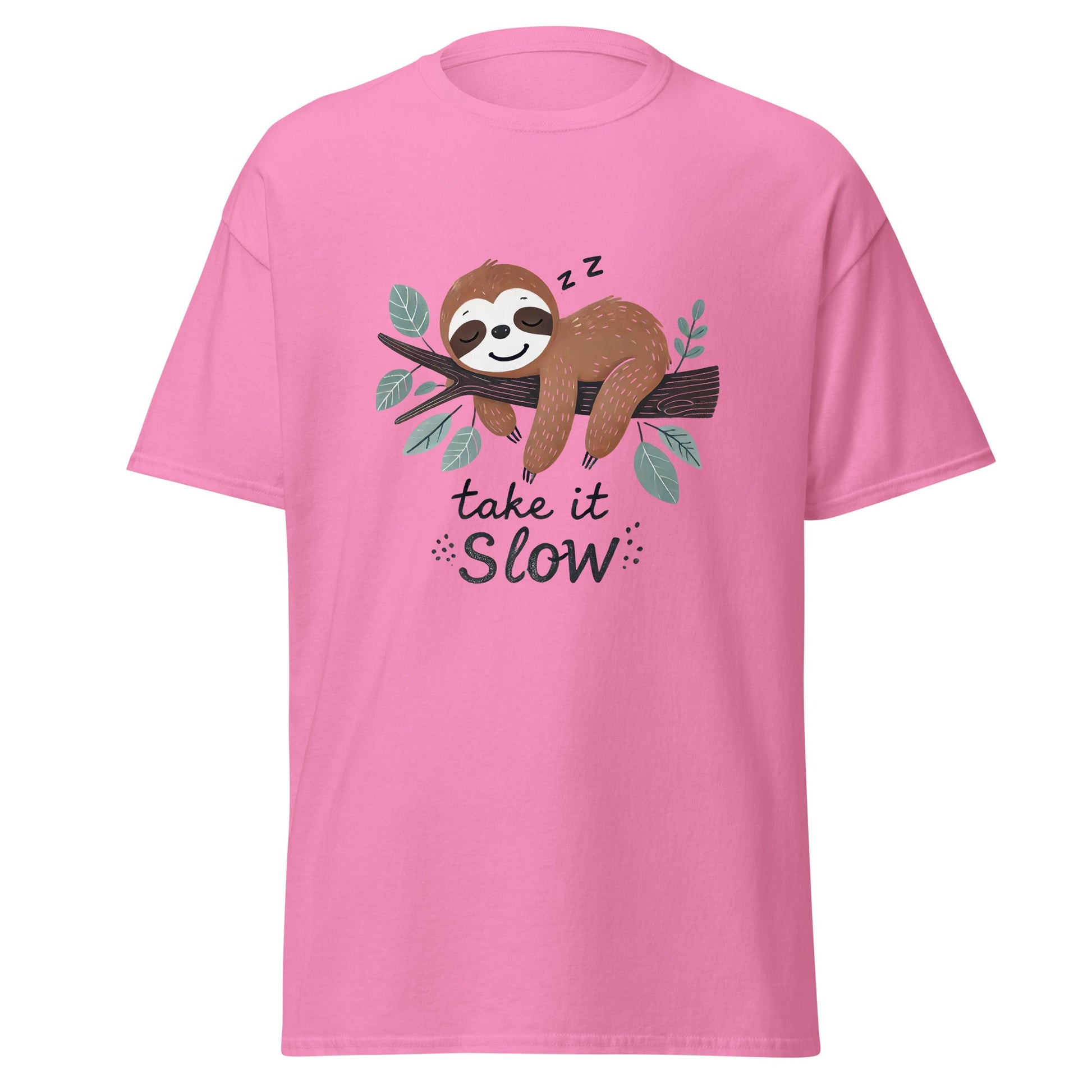 Take it Slow | Sloth T-Shirt - Azalea - T-Shirts Online