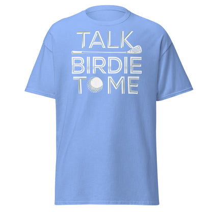 Talk Birdie To Me T-Shirt - Funny Golf Pun Tee - Carolina Blue - T-Shirts Online