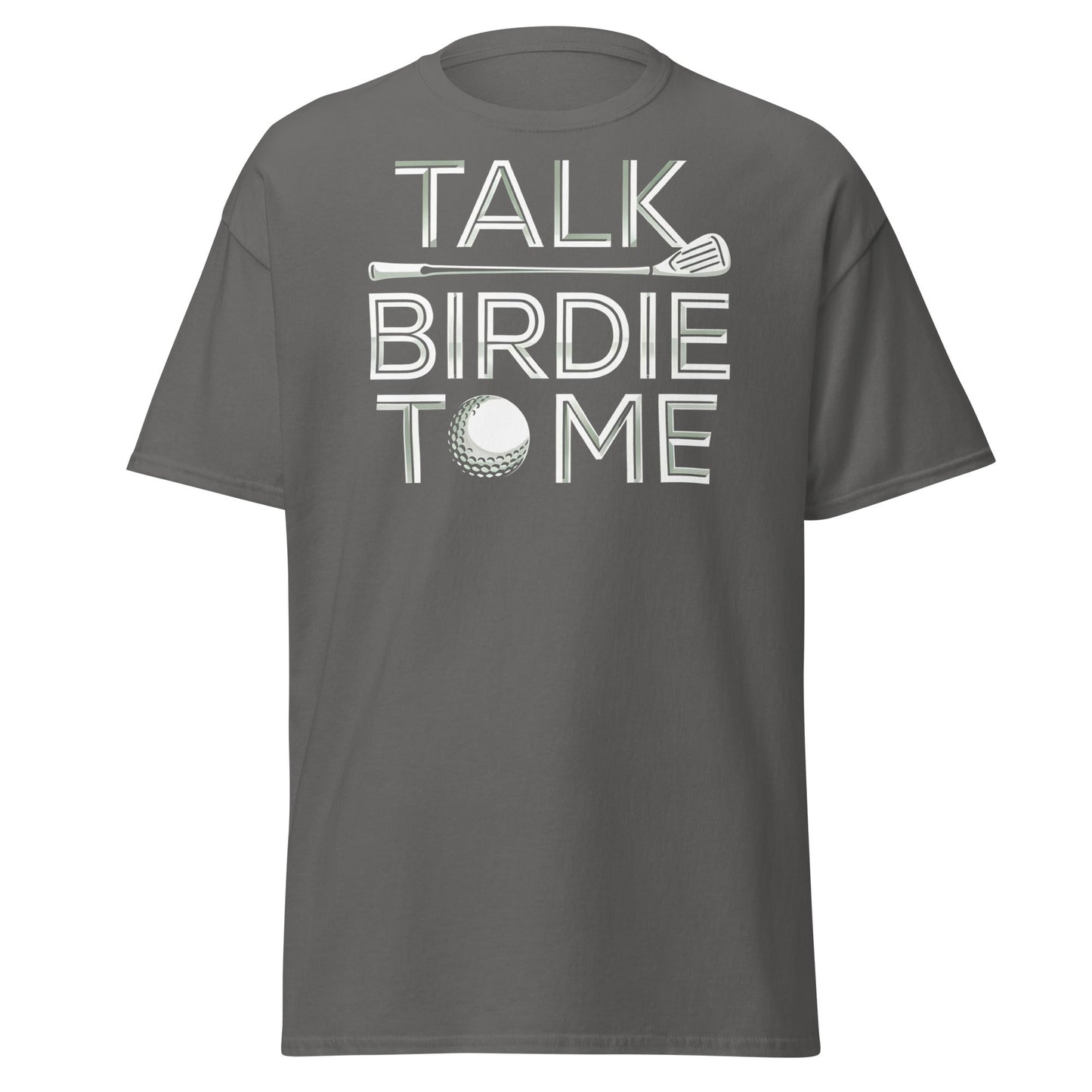 Talk Birdie To Me T-Shirt - Funny Golf Pun Tee - Charcoal - T-Shirts Online
