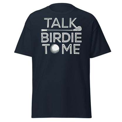 Talk Birdie To Me T-Shirt - Funny Golf Pun Tee - Navy - T-Shirts Online