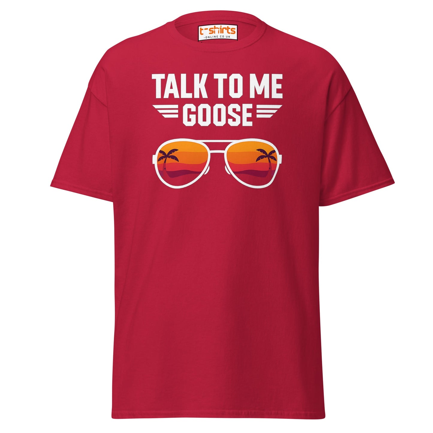 Talk To Me Goose T-Shirt – Retro Aviator Tee - Cardinal - T-Shirts Online