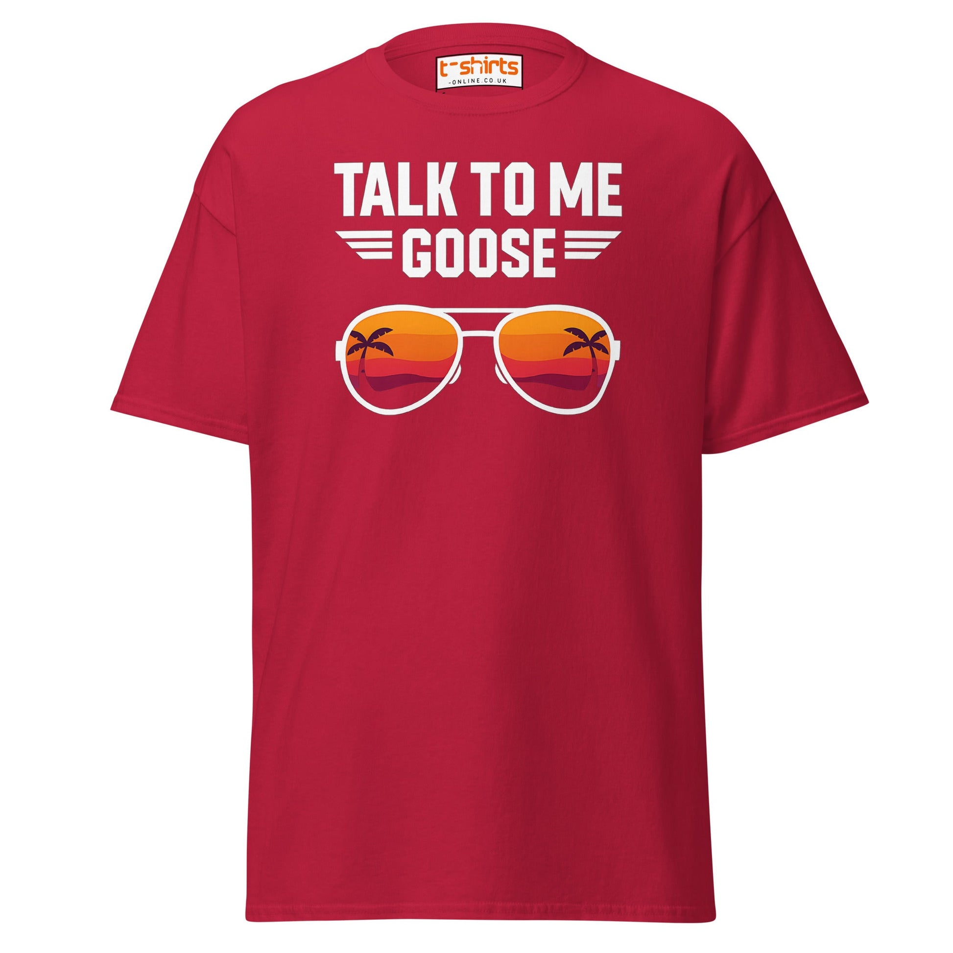 Talk To Me Goose T-Shirt – Retro Aviator Tee - Cardinal - T-Shirts Online