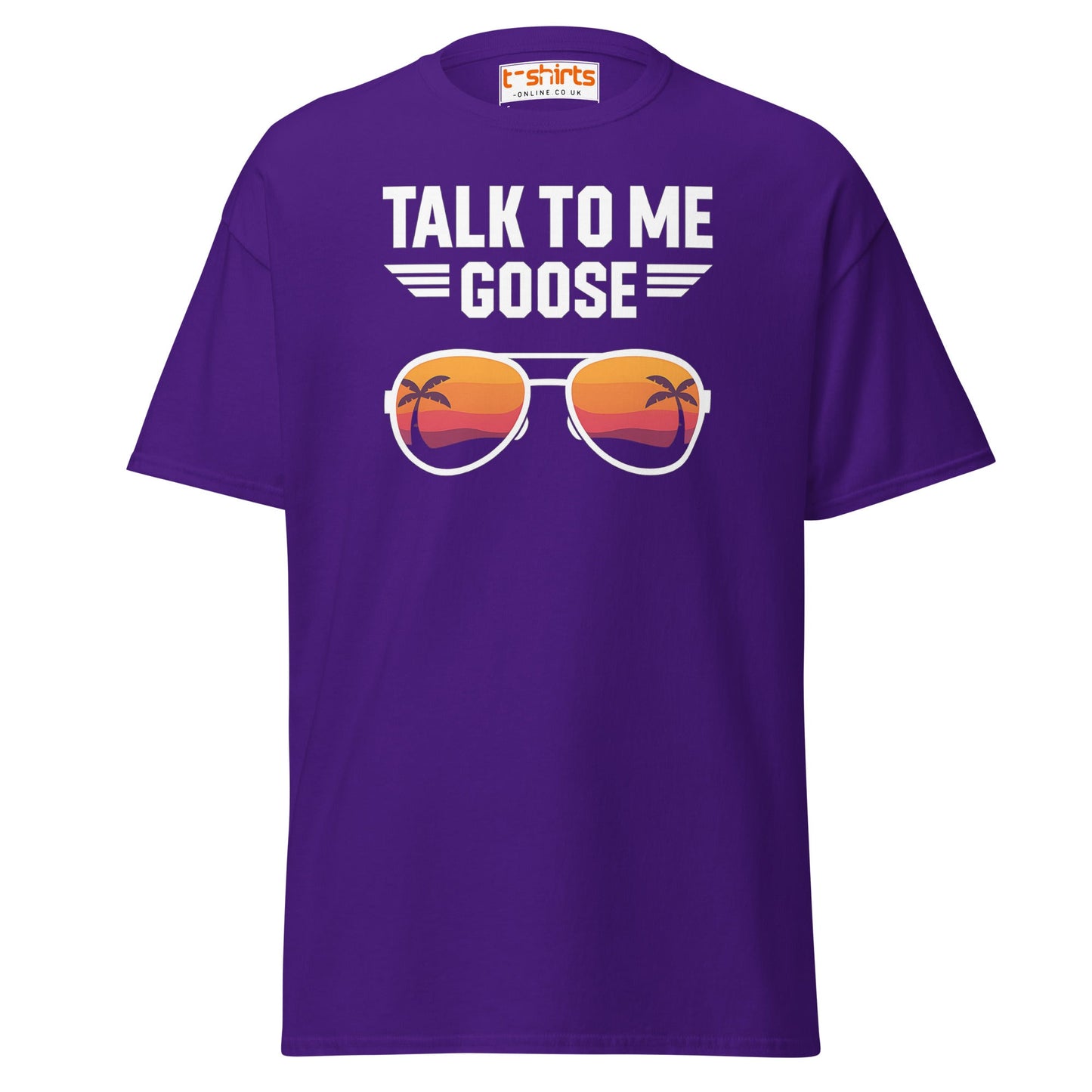 Talk To Me Goose T-Shirt – Retro Aviator Tee - Purple - T-Shirts Online