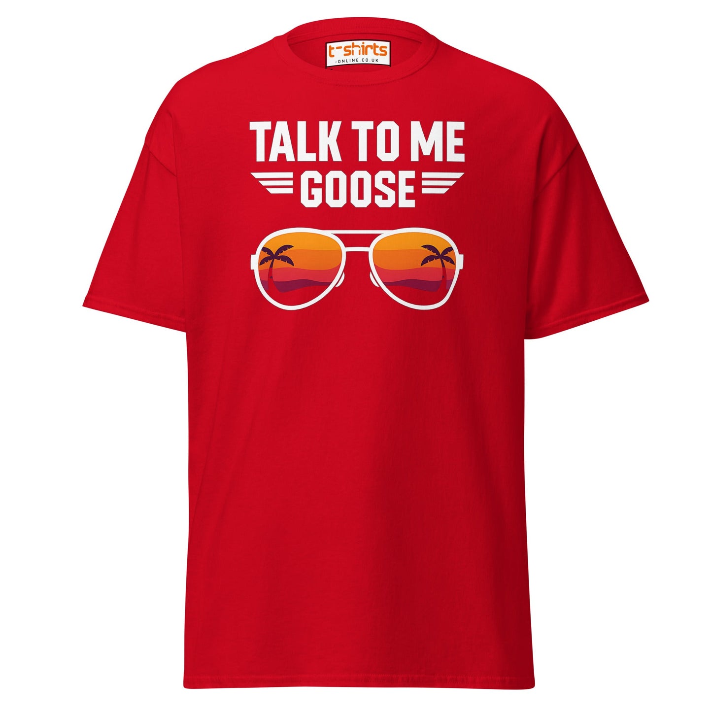 Talk To Me Goose T-Shirt – Retro Aviator Tee - Red - T-Shirts Online