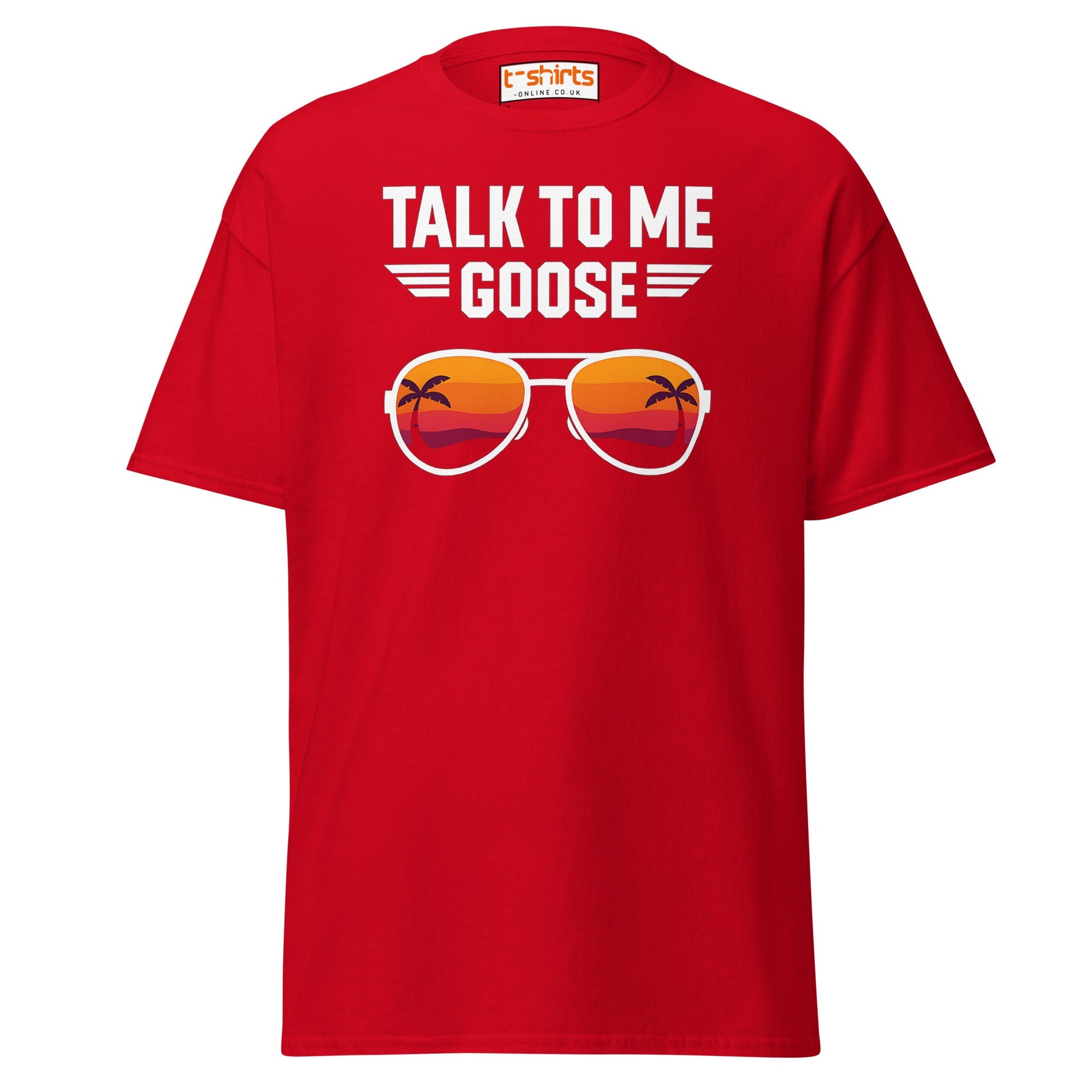 Talk To Me Goose T-Shirt – Retro Aviator Tee - Red - T-Shirts Online