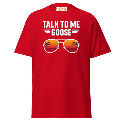Talk To Me Goose T-Shirt – Retro Aviator Tee - Red - T-Shirts Online