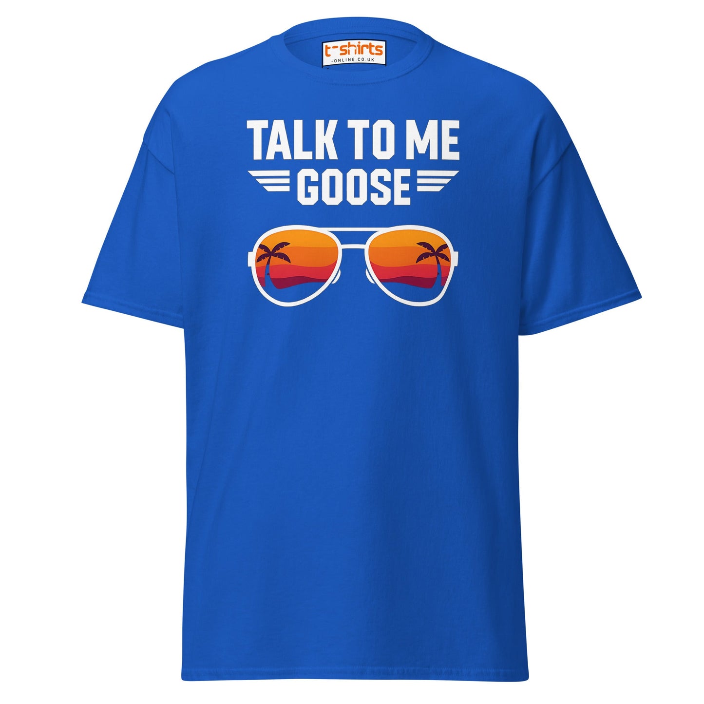 Talk To Me Goose T-Shirt – Retro Aviator Tee - Royal - T-Shirts Online