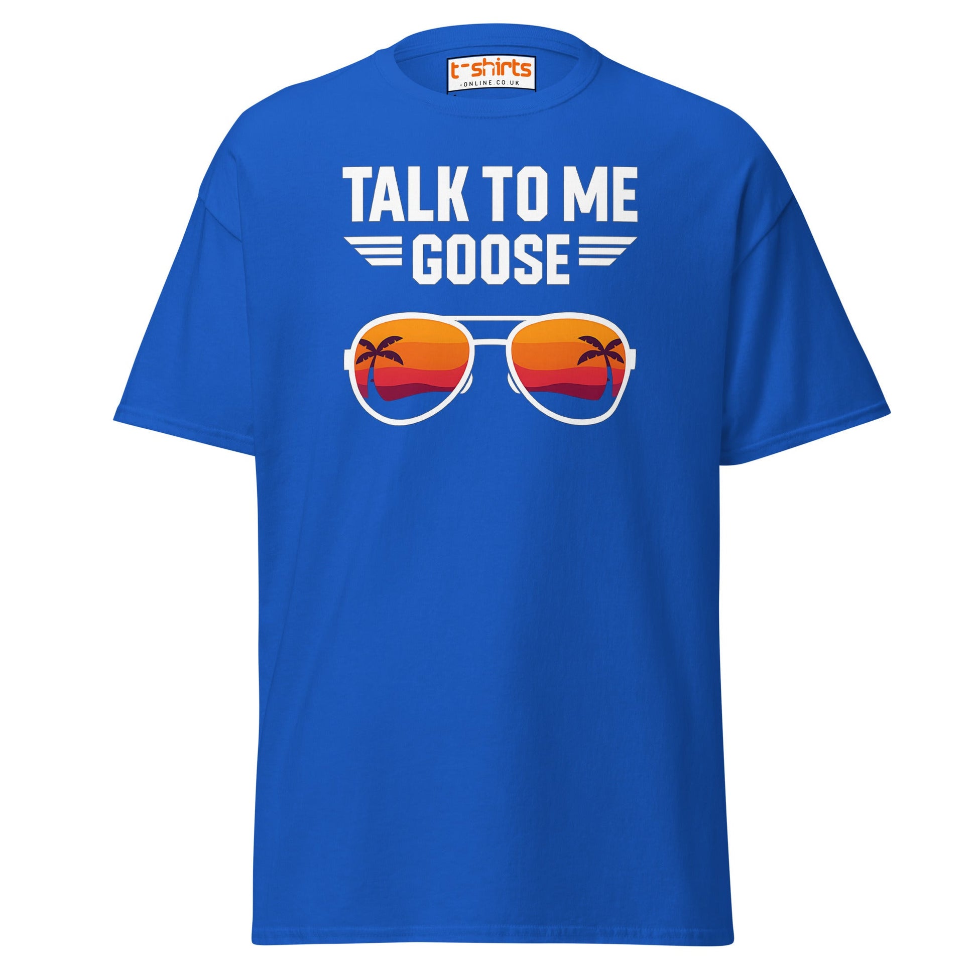 Talk To Me Goose T-Shirt – Retro Aviator Tee - Royal - T-Shirts Online
