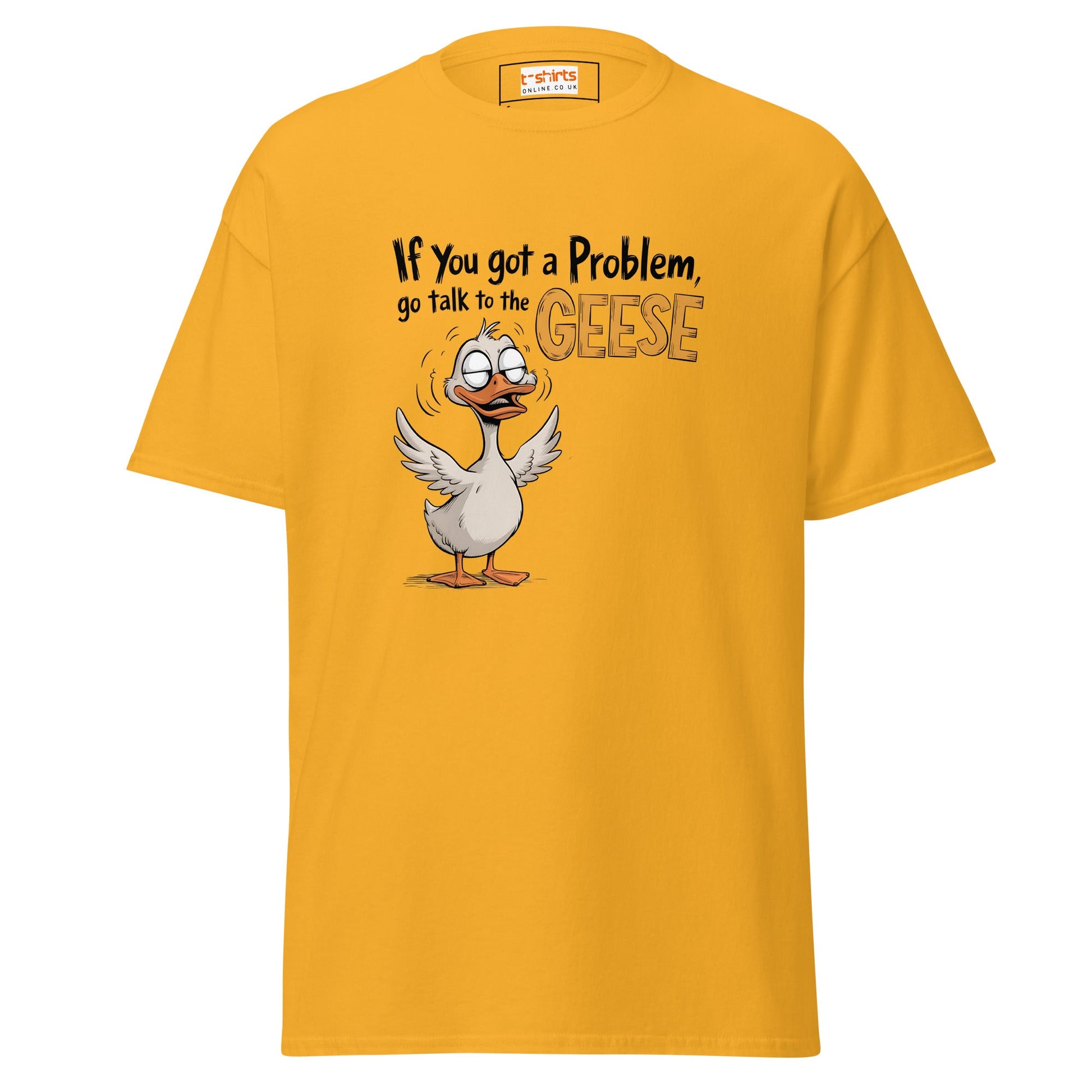 Talk to the Geese | Duck T-Shirt - Gold - T-Shirts Online