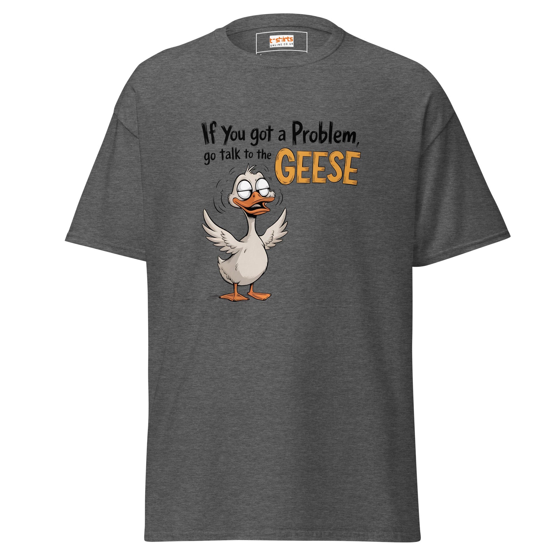 Talk to the Geese | Duck T-Shirt - Dark Heather - T-Shirts Online