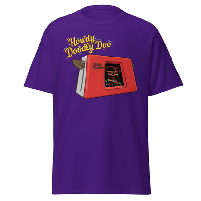 Talkie Toaster Howdy Doodly Doo Funny Sci - Fi T-Shirt - Purple - T-Shirts Online