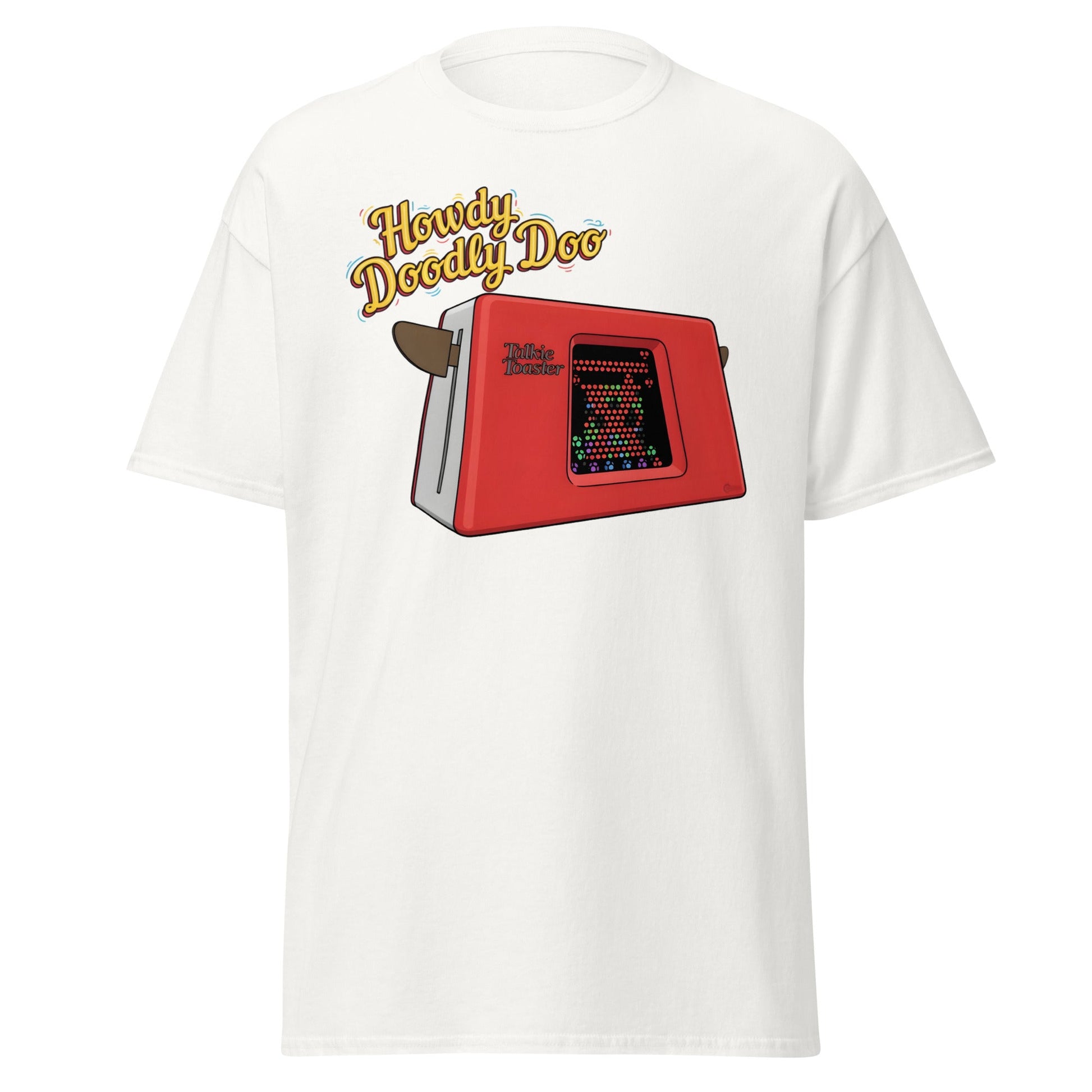 Talkie Toaster Howdy Doodly Doo Funny Sci - Fi T-Shirt - White - T-Shirts Online