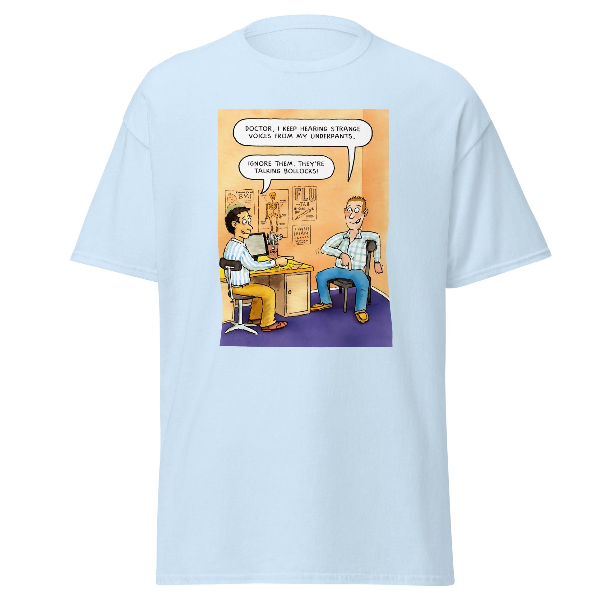 Talking B#llocks | Meme T-Shirt - Light Blue - T-Shirts Online