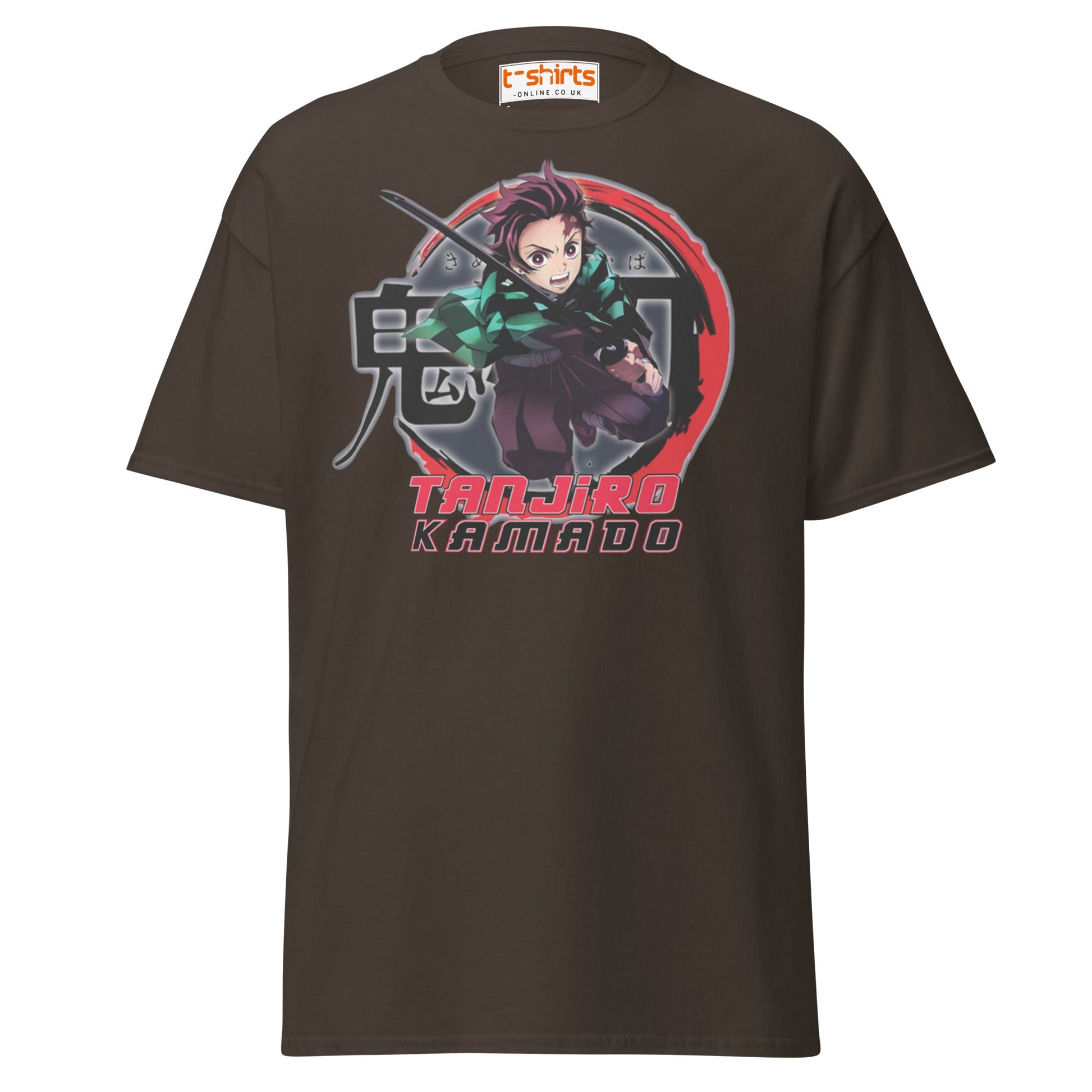 Tanjiro Kamado T-Shirt – Anime Warrior Battle Tee - Dark Chocolate - T-Shirts Online