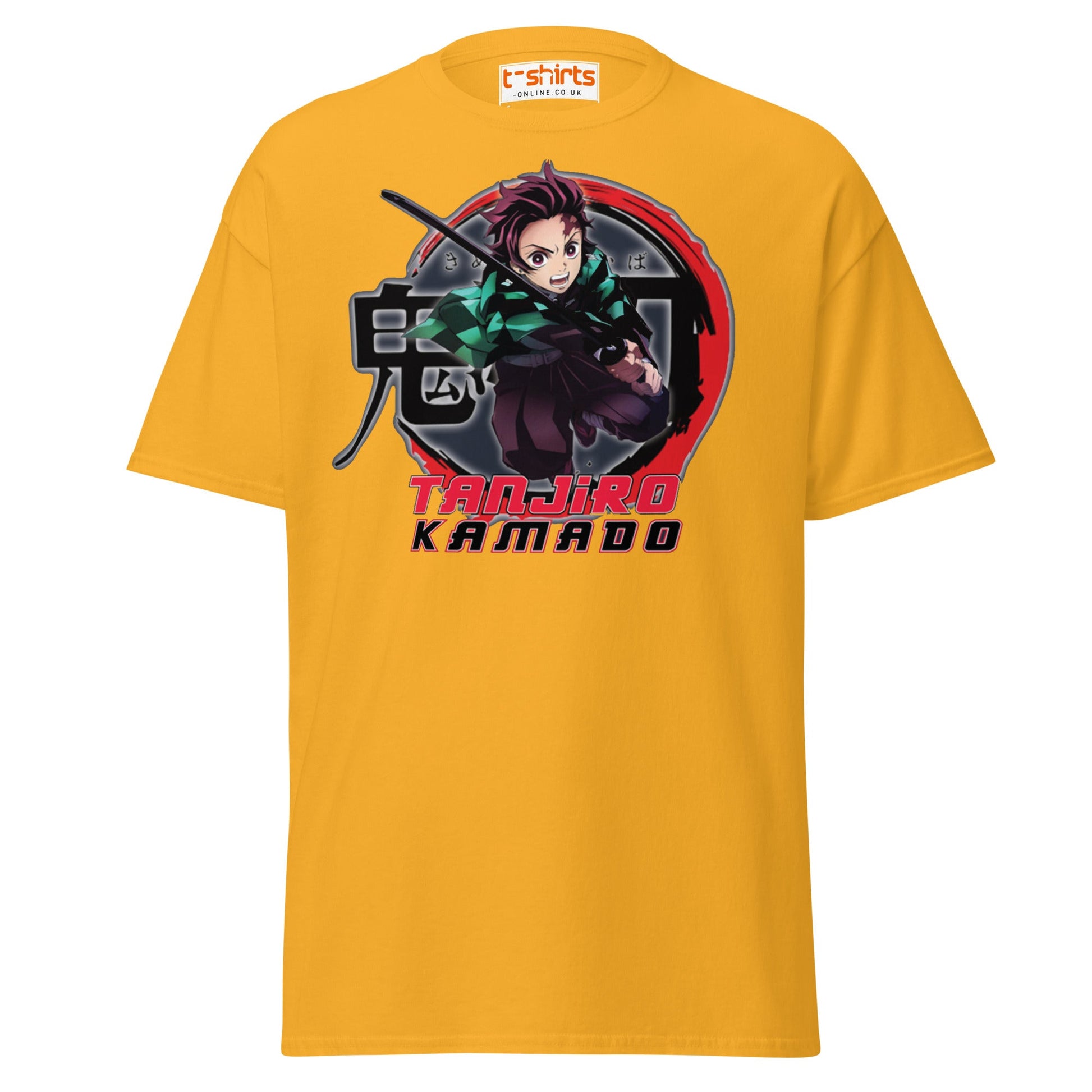Tanjiro Kamado T-Shirt – Anime Warrior Battle Tee - Gold - T-Shirts Online