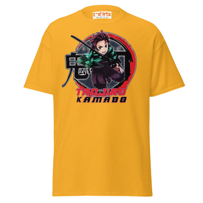 Tanjiro Kamado T-Shirt – Anime Warrior Battle Tee - Gold - T-Shirts Online