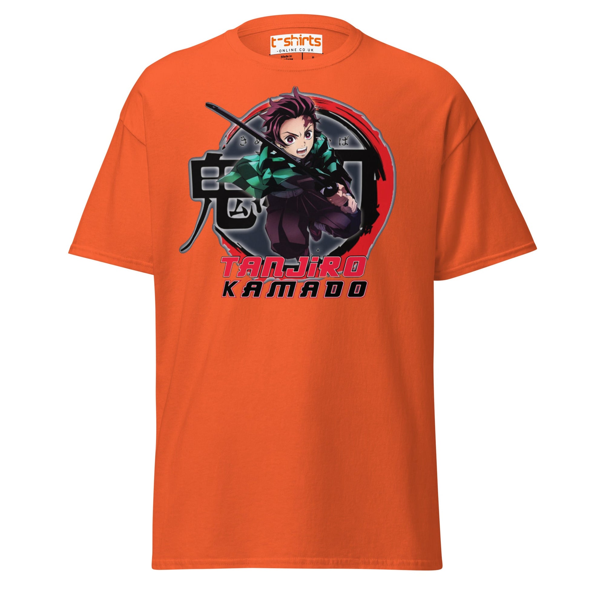 Tanjiro Kamado T-Shirt – Anime Warrior Battle Tee - Orange - T-Shirts Online
