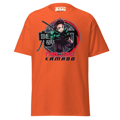 Tanjiro Kamado T-Shirt – Anime Warrior Battle Tee - Orange - T-Shirts Online