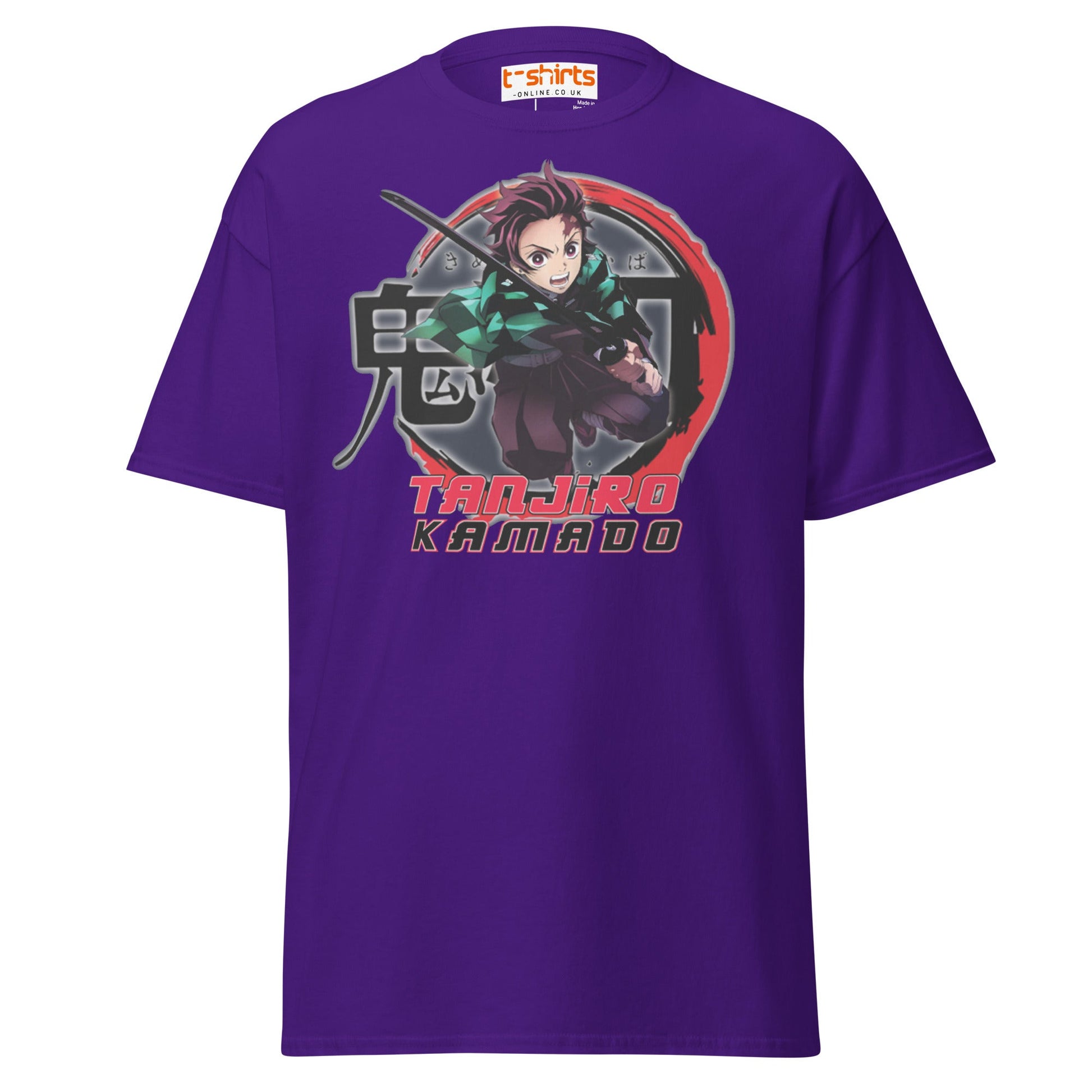 Tanjiro Kamado T-Shirt – Anime Warrior Battle Tee - Purple - T-Shirts Online