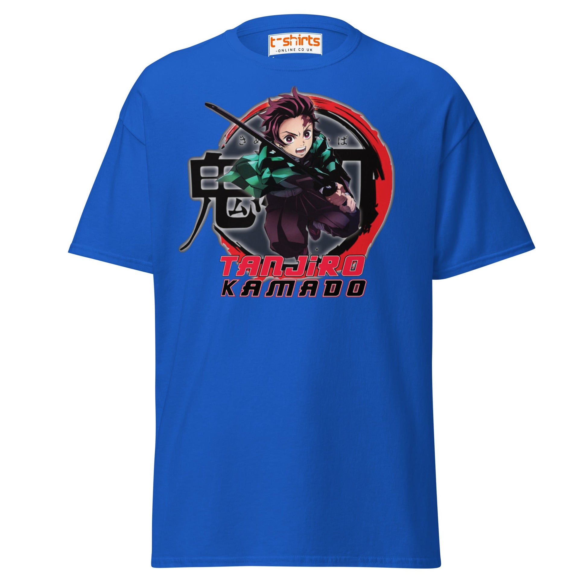Tanjiro Kamado T-Shirt – Anime Warrior Battle Tee - Royal - T-Shirts Online
