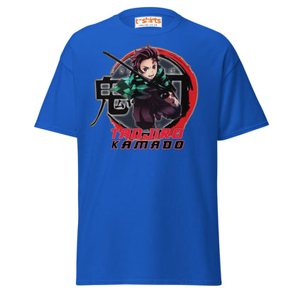 Tanjiro Kamado T-Shirt – Anime Warrior Battle Tee - Royal - T-Shirts Online