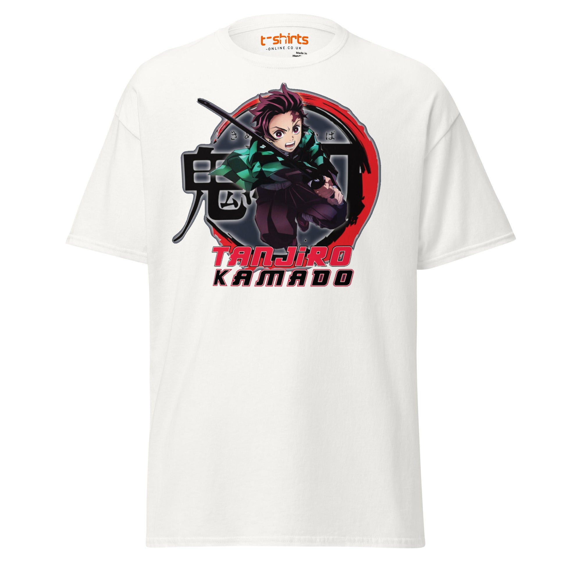 Tanjiro Kamado T-Shirt – Anime Warrior Battle Tee - White - T-Shirts Online