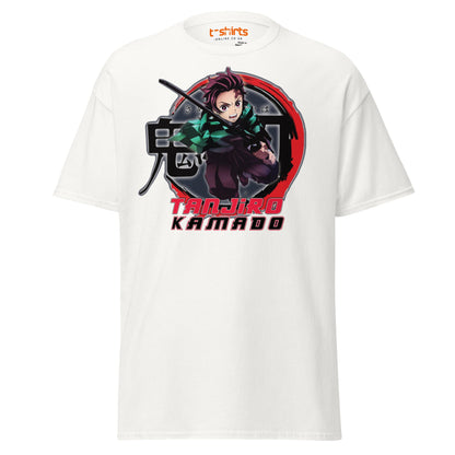 Tanjiro Kamado T-Shirt – Anime Warrior Battle Tee - White - T-Shirts Online