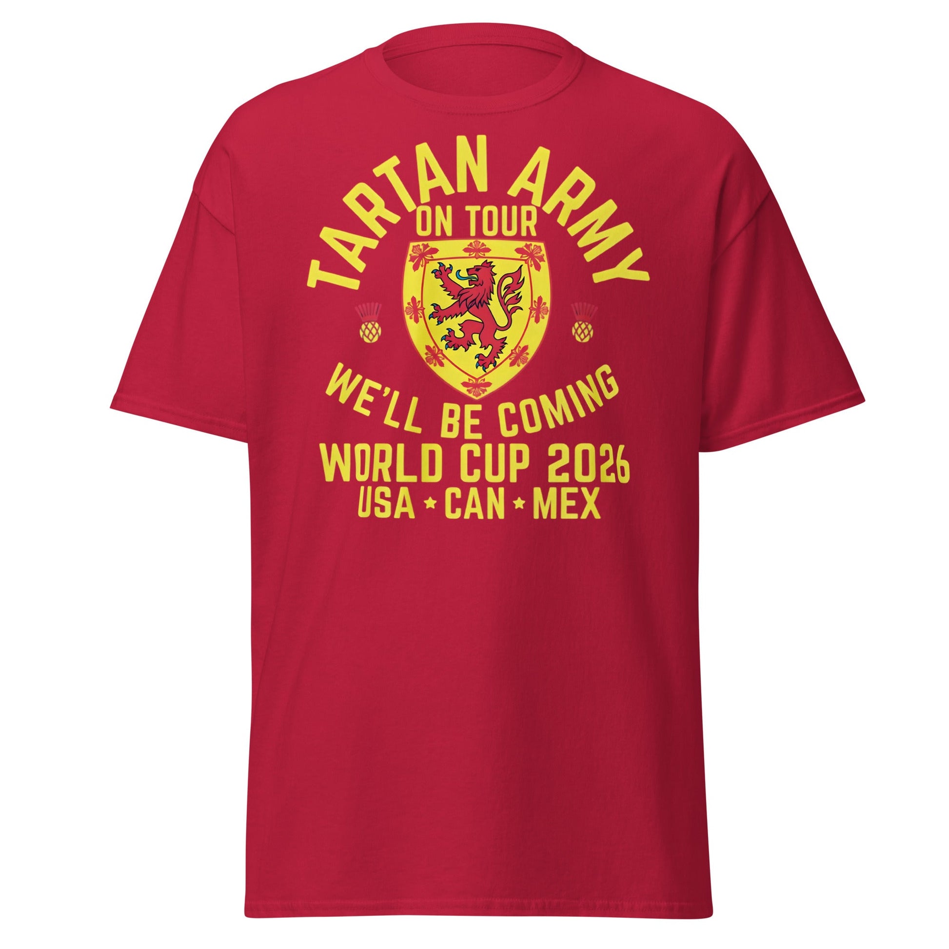 Tartan Army World Cup 2026 T-Shirt - Scotland on Tour - Cardinal - T-Shirts Online