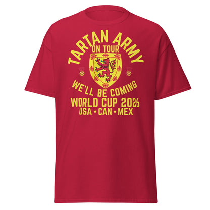 Tartan Army World Cup 2026 T-Shirt - Scotland on Tour - Cardinal - T-Shirts Online