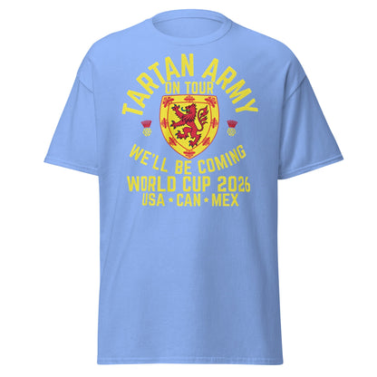 Tartan Army World Cup 2026 T-Shirt - Scotland on Tour - Carolina Blue - T-Shirts Online