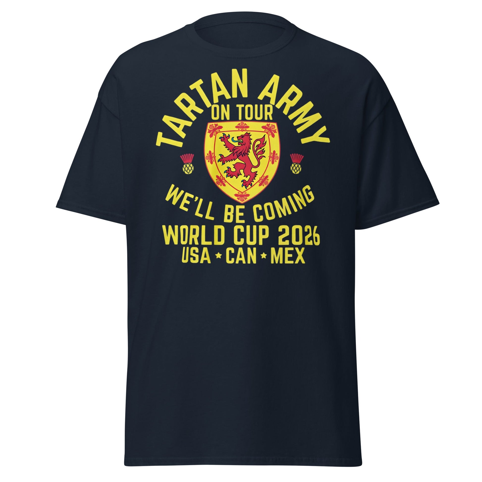 Tartan Army World Cup 2026 T-Shirt - Scotland on Tour - Navy - T-Shirts Online