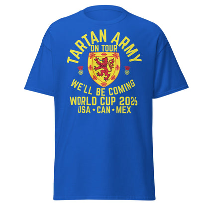 Tartan Army World Cup 2026 T-Shirt - Scotland on Tour - Royal - T-Shirts Online
