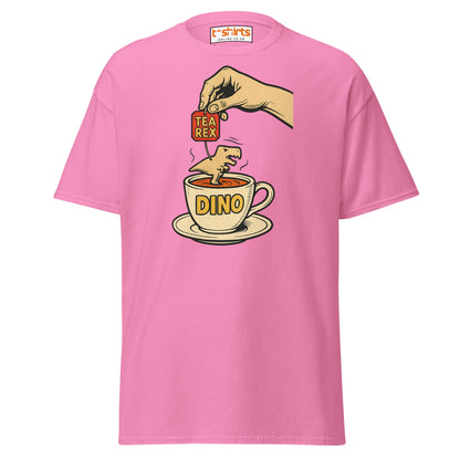 Tea Rex Dinosaur Pun T-Shirt – Funny Retro Comic Tee - Azalea - T-Shirts Online