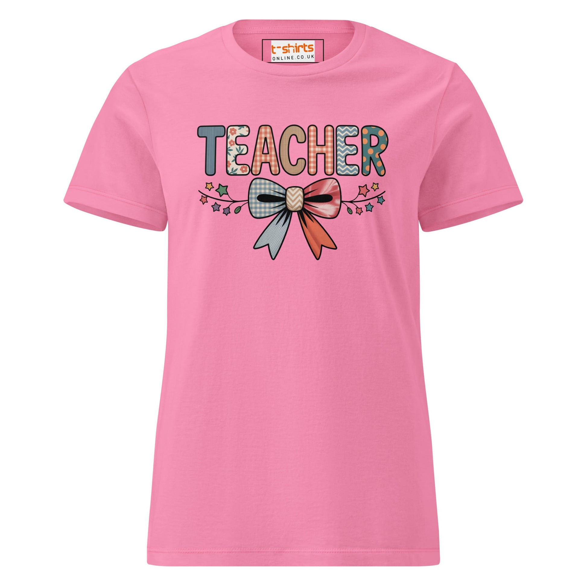Teacher Bow T-Shirt | Softstyle Womens Tee - Azalea - T-Shirts Online