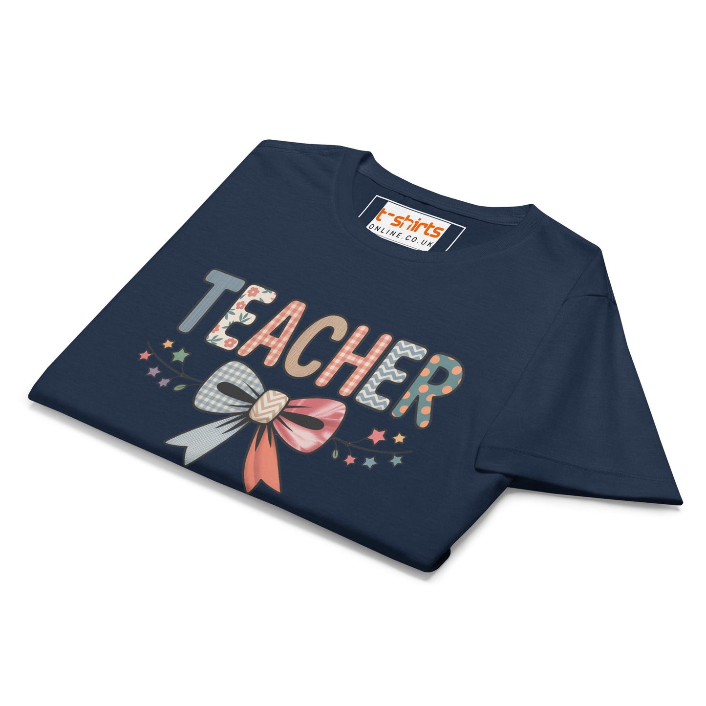 Teacher Bow T-Shirt | Softstyle Womens Tee - Black - T-Shirts Online