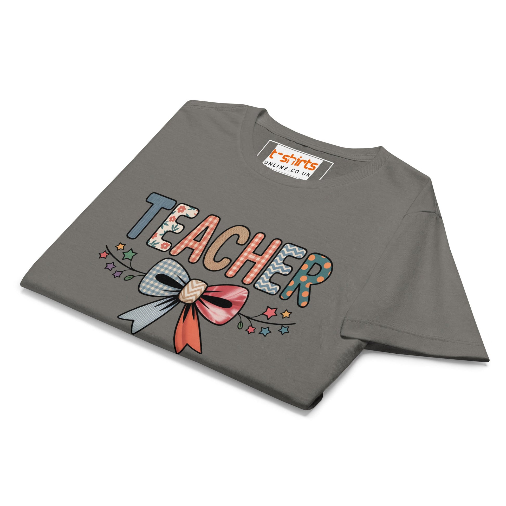 Teacher Bow T-Shirt | Softstyle Womens Tee - Black - T-Shirts Online
