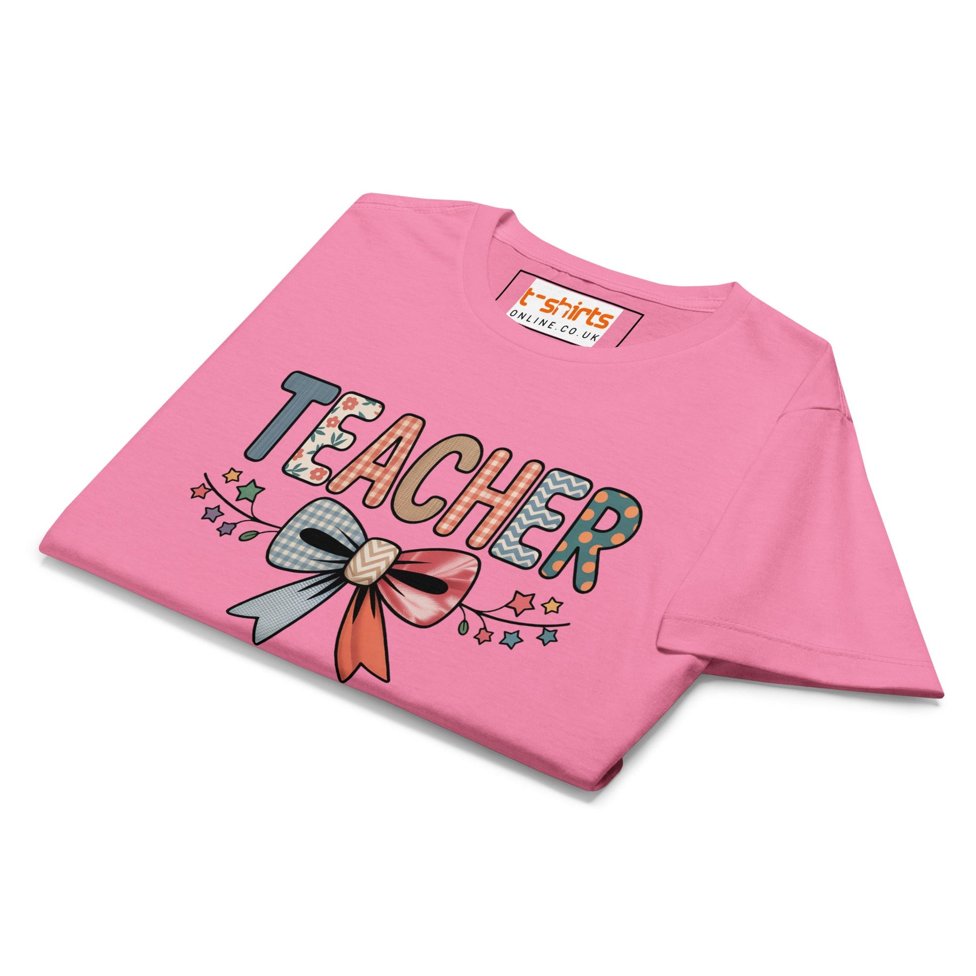 Teacher Bow T-Shirt | Softstyle Womens Tee - Black - T-Shirts Online