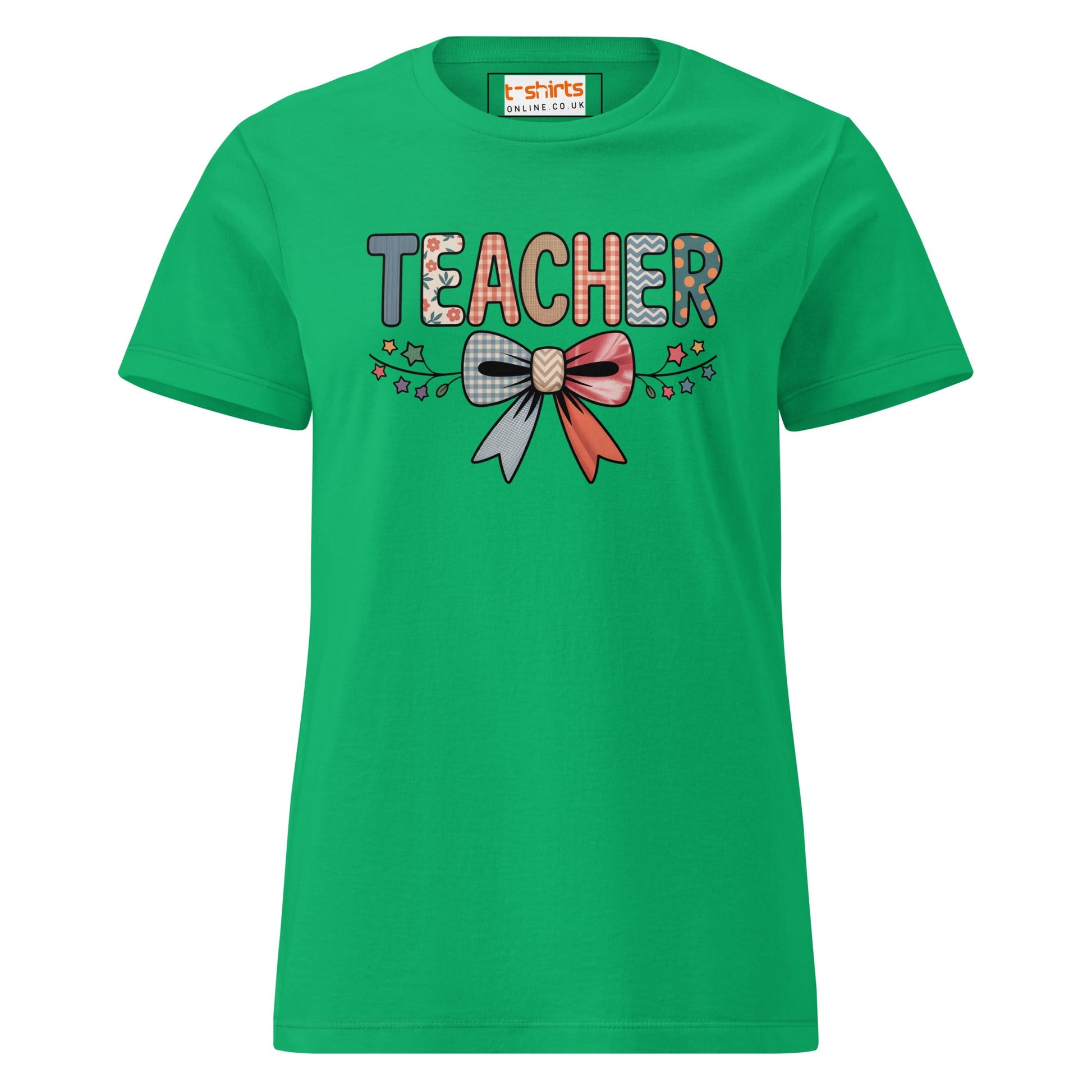 Teacher Bow T-Shirt | Softstyle Womens Tee - Irish Green - T-Shirts Online