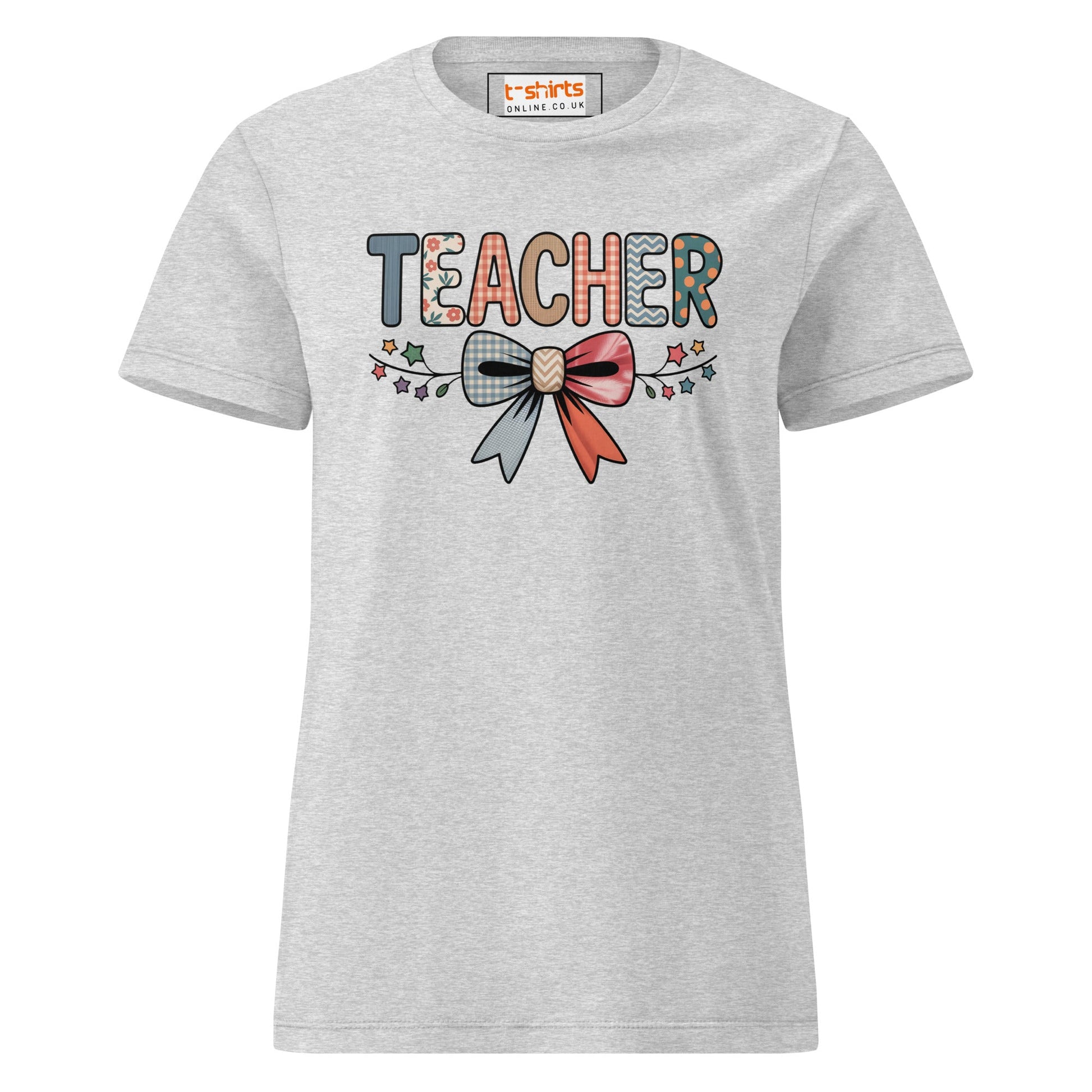 Teacher Bow T-Shirt | Softstyle Womens Tee - RS Sport Grey - T-Shirts Online