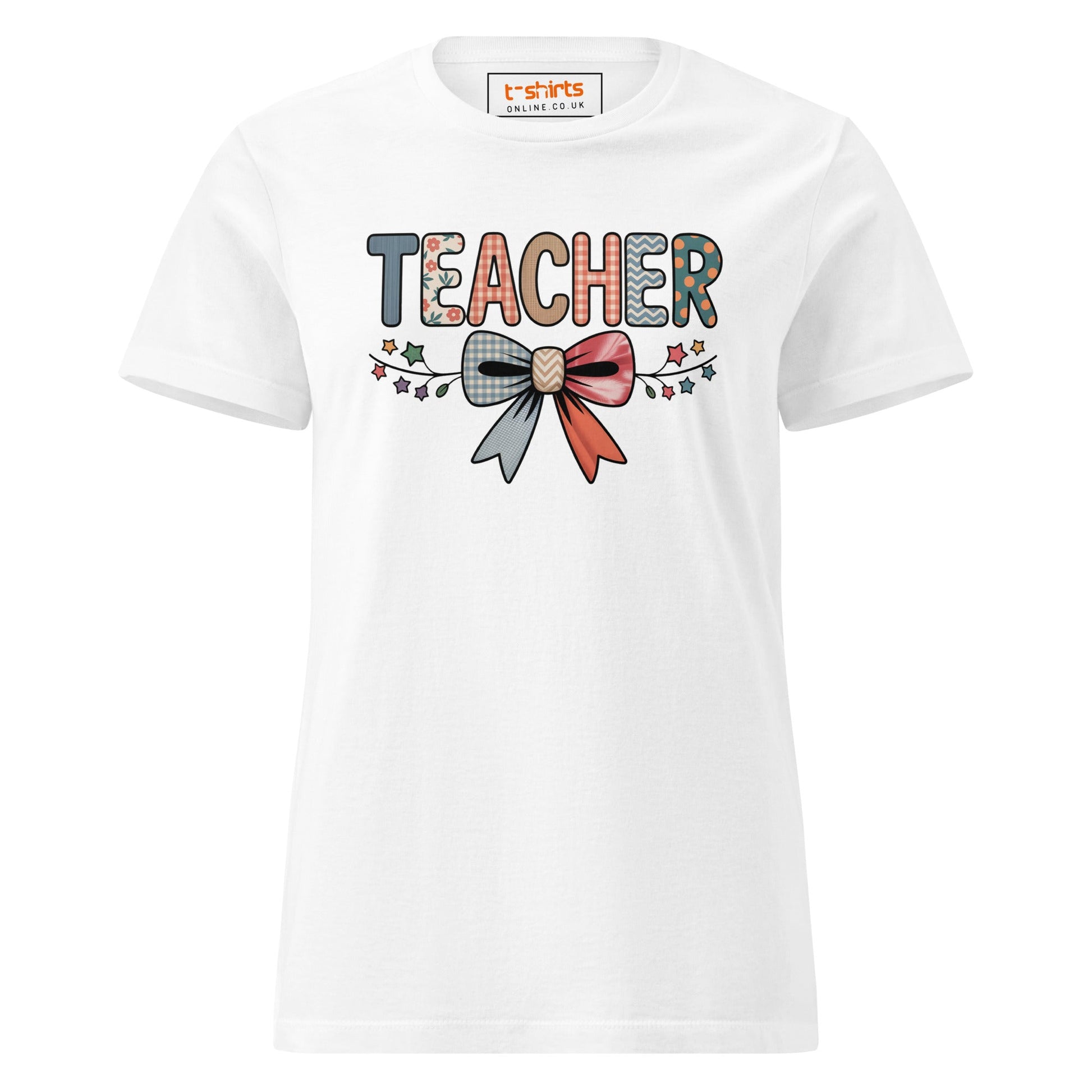 Teacher Bow T-Shirt | Softstyle Womens Tee - White - T-Shirts Online