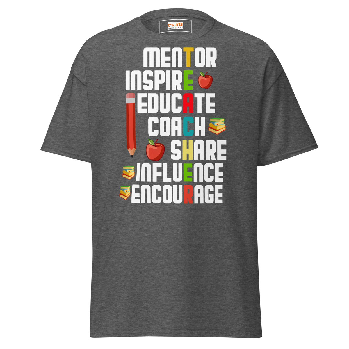 Teacher’s Day T‑Shirt – Heartfelt Teacher Appreciation Graphic Tee - Dark Heather - T-Shirts Online