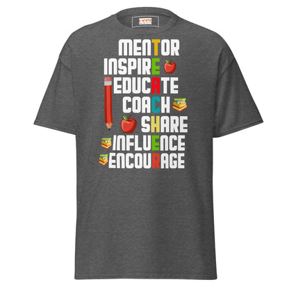 Teacher’s Day T‑Shirt – Heartfelt Teacher Appreciation Graphic Tee - Dark Heather - T-Shirts Online