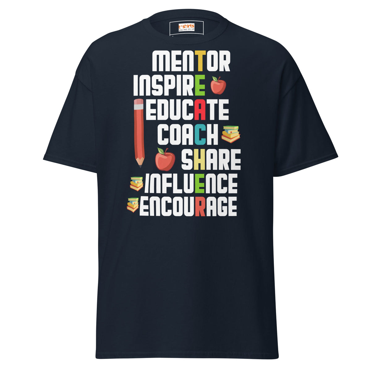 Teacher’s Day T‑Shirt – Heartfelt Teacher Appreciation Graphic Tee - Navy - T-Shirts Online