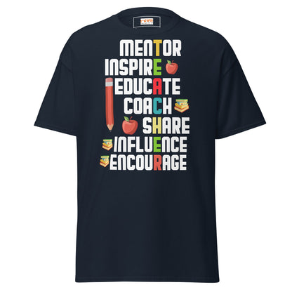 Teacher’s Day T‑Shirt – Heartfelt Teacher Appreciation Graphic Tee - Navy - T-Shirts Online