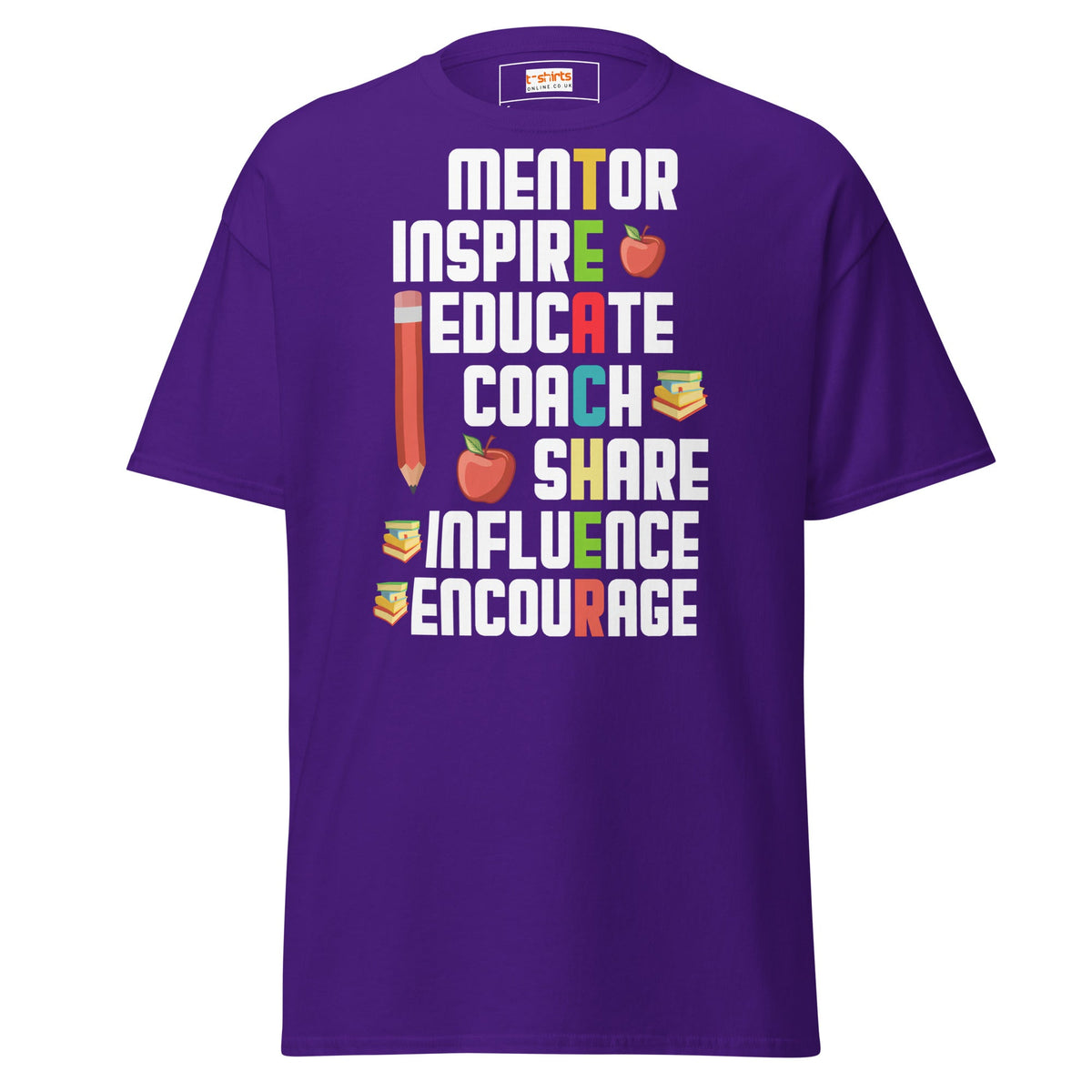 Teacher’s Day T‑Shirt – Heartfelt Teacher Appreciation Graphic Tee - Purple - T-Shirts Online